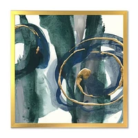 Indigo and Gold III  Canvas Wall Art Print
