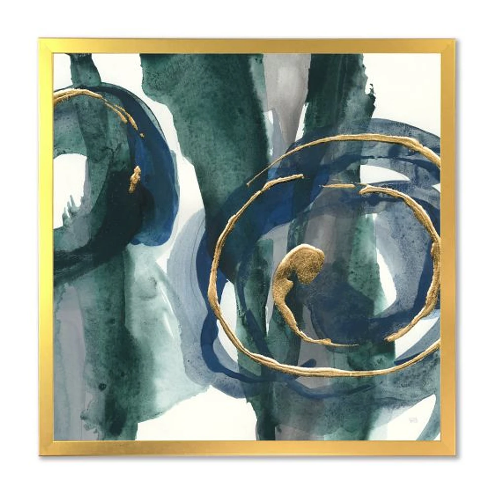 Indigo and Gold III  Canvas Wall Art Print