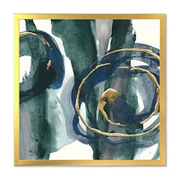 Indigo and Gold III  Canvas Wall Art Print