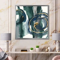 Indigo and Gold III  Canvas Wall Art Print