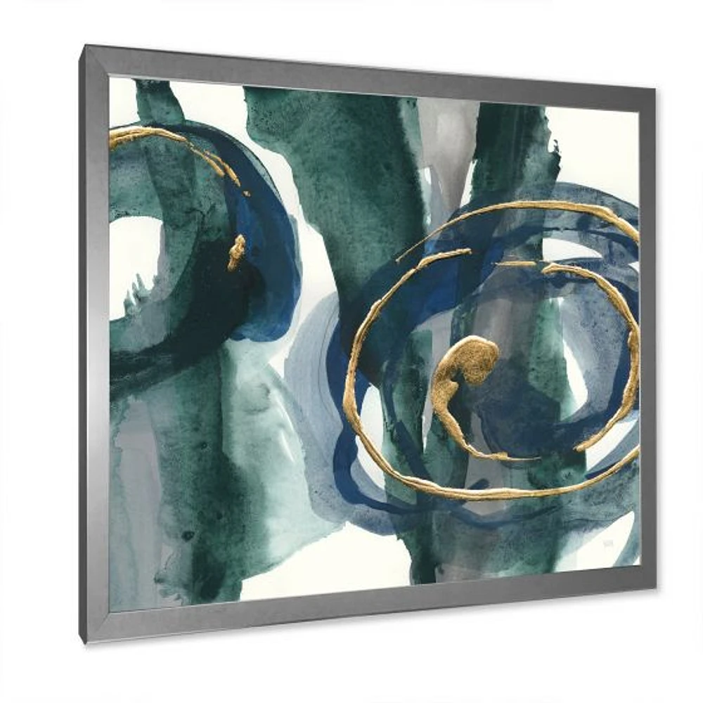 Indigo and Gold III  Canvas Wall Art Print