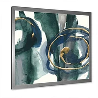 Indigo and Gold III  Canvas Wall Art Print