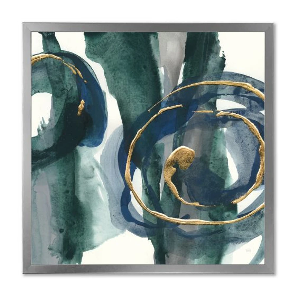 Indigo and Gold III  Canvas Wall Art Print