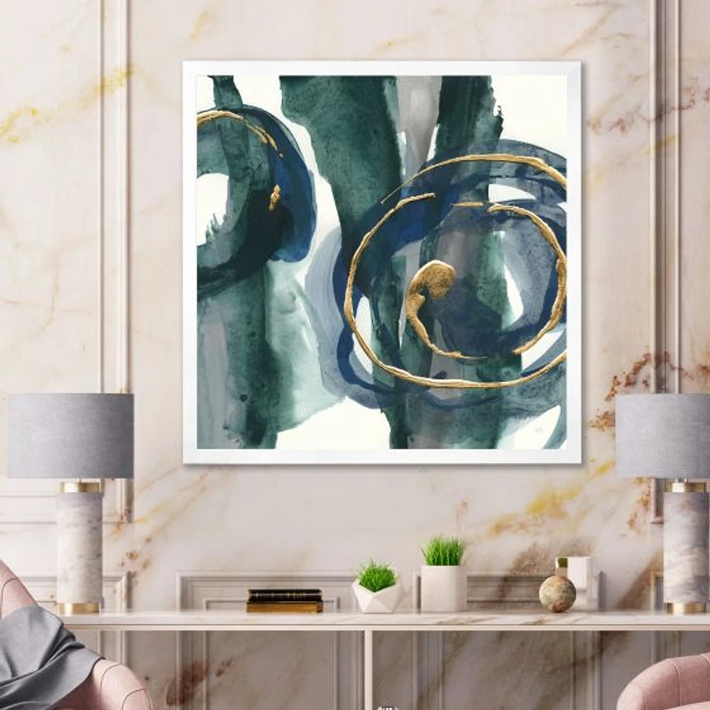Indigo and Gold III  Canvas Wall Art Print