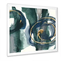 Indigo and Gold III  Canvas Wall Art Print