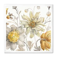 Fields of Gold Watercolor Flower V  Canvas