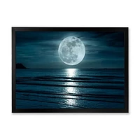 Super Moon Over The Sea I  Wall Art
