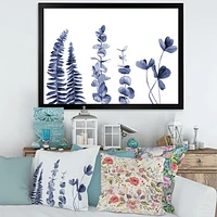 Navy Blue Eucalyptus I Wall Art