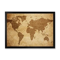 Ancient Map of The World V Canvas Wall Art