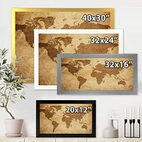 Ancient Map of The World V Canvas Wall Art