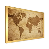 Ancient Map of The World V Canvas Wall Art
