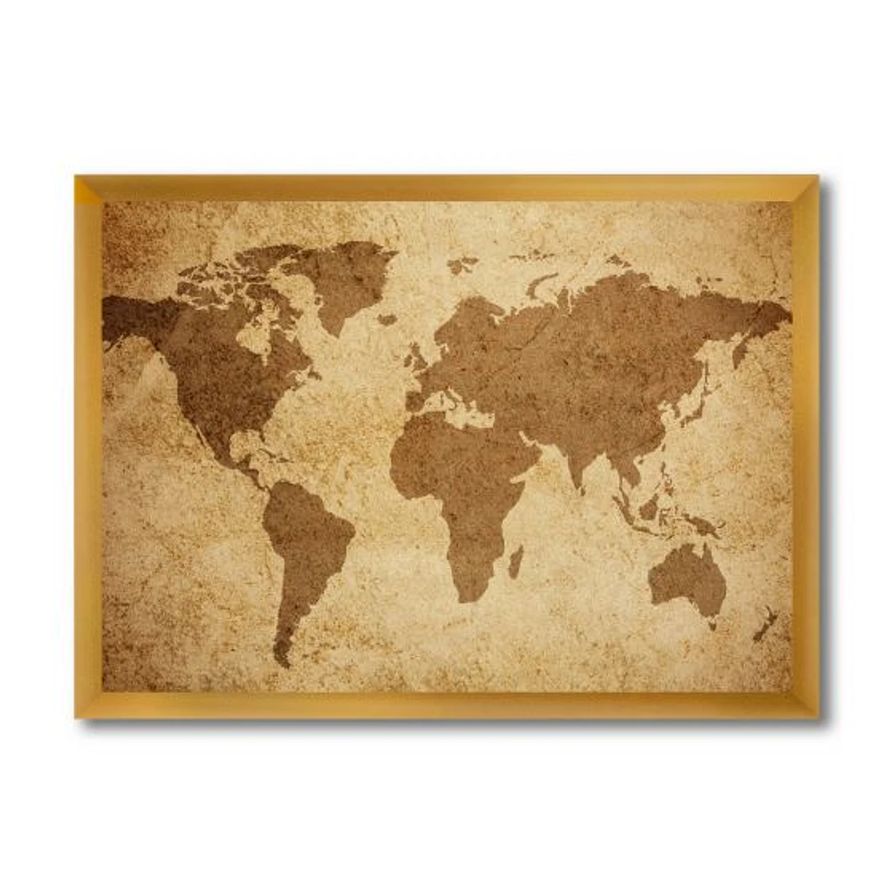 Ancient Map of The World V Canvas Wall Art