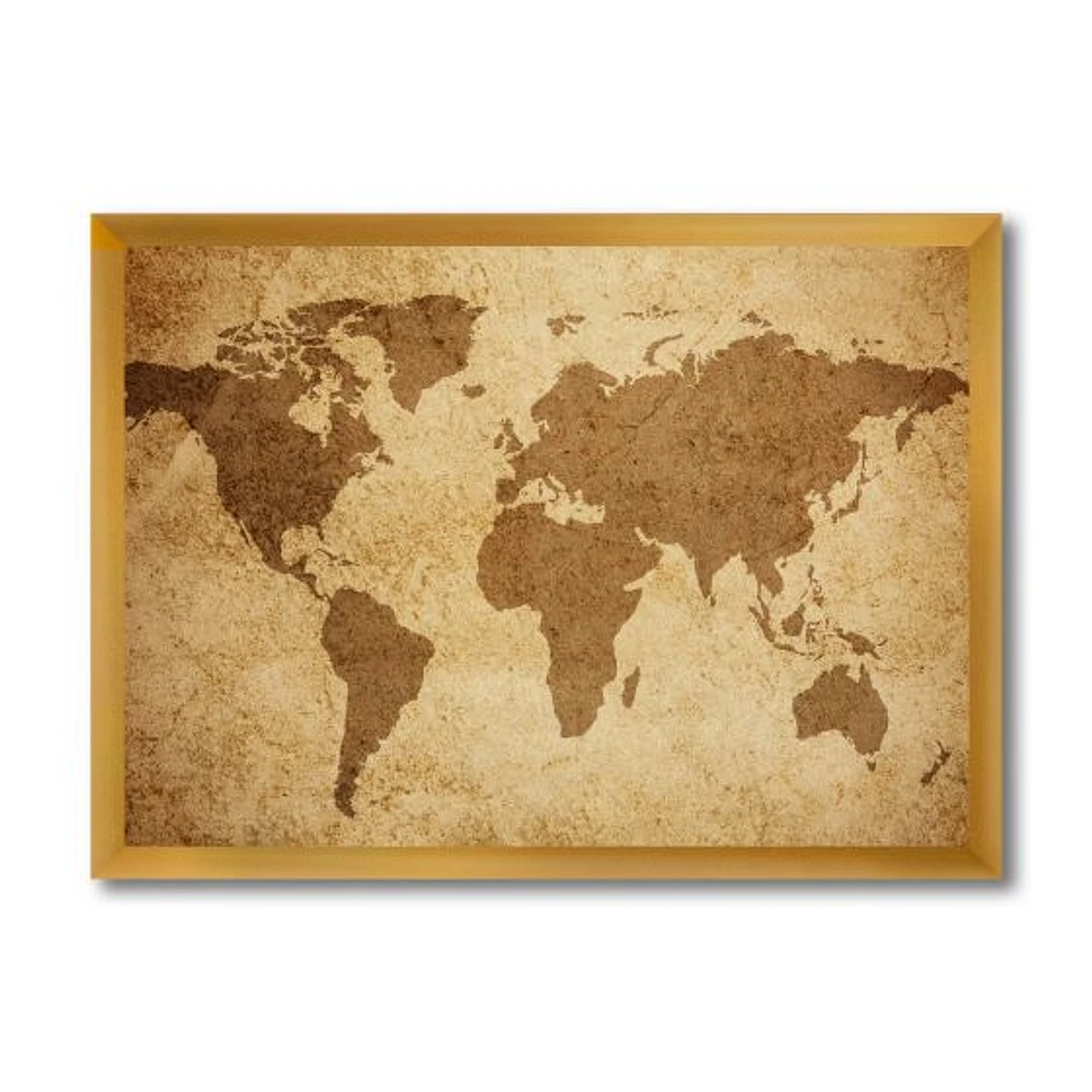 Ancient Map of The World V Canvas Wall Art