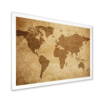 Ancient Map of The World V Canvas Wall Art