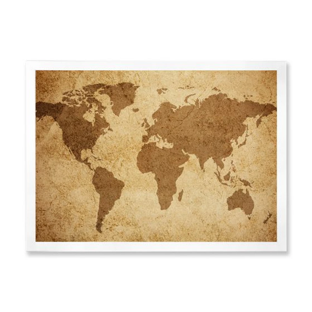 Ancient Map of The World V Canvas Wall Art