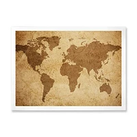 Ancient Map of The World V Canvas Wall Art