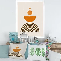 Abstract Rainbow Sun and Moon Earth Tones V  Wall Art