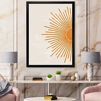 Orange Sun Print I  Canvas Wall Art