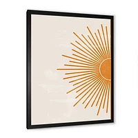 Orange Sun Print I  Canvas Wall Art