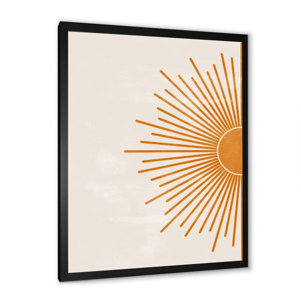 Orange Sun Print I  Canvas Wall Art