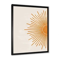 Orange Sun Print I  Canvas Wall Art
