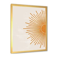 Orange Sun Print I  Canvas Wall Art
