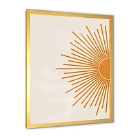 Orange Sun Print I  Canvas Wall Art