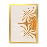 Orange Sun Print I  Canvas Wall Art