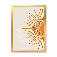 Orange Sun Print I  Canvas Wall Art