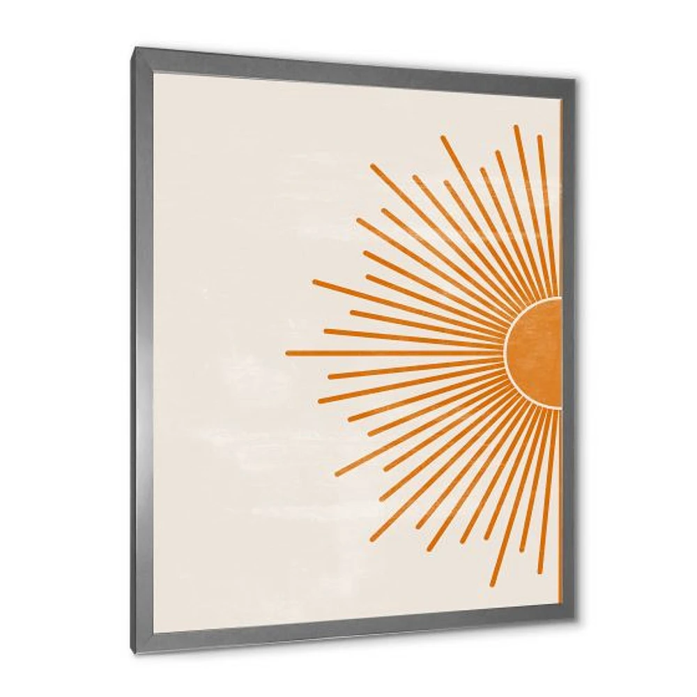 Orange Sun Print I  Canvas Wall Art