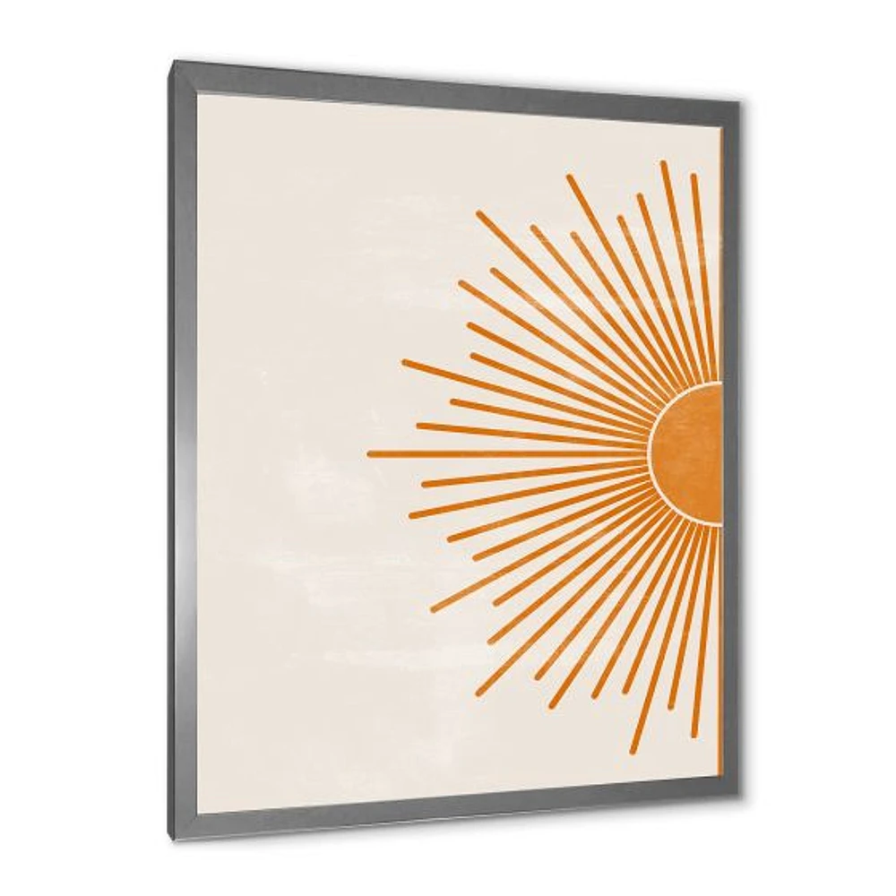 Orange Sun Print I  Canvas Wall Art