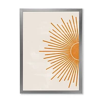 Orange Sun Print I  Canvas Wall Art