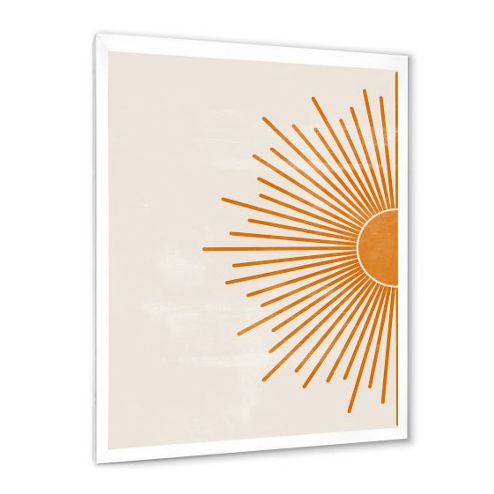 Orange Sun Print I  Canvas Wall Art