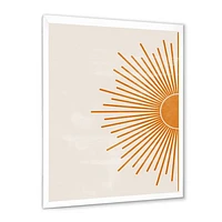 Orange Sun Print I  Canvas Wall Art