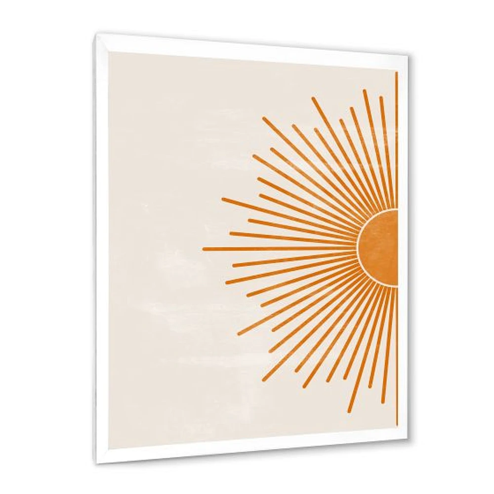 Orange Sun Print I  Canvas Wall Art