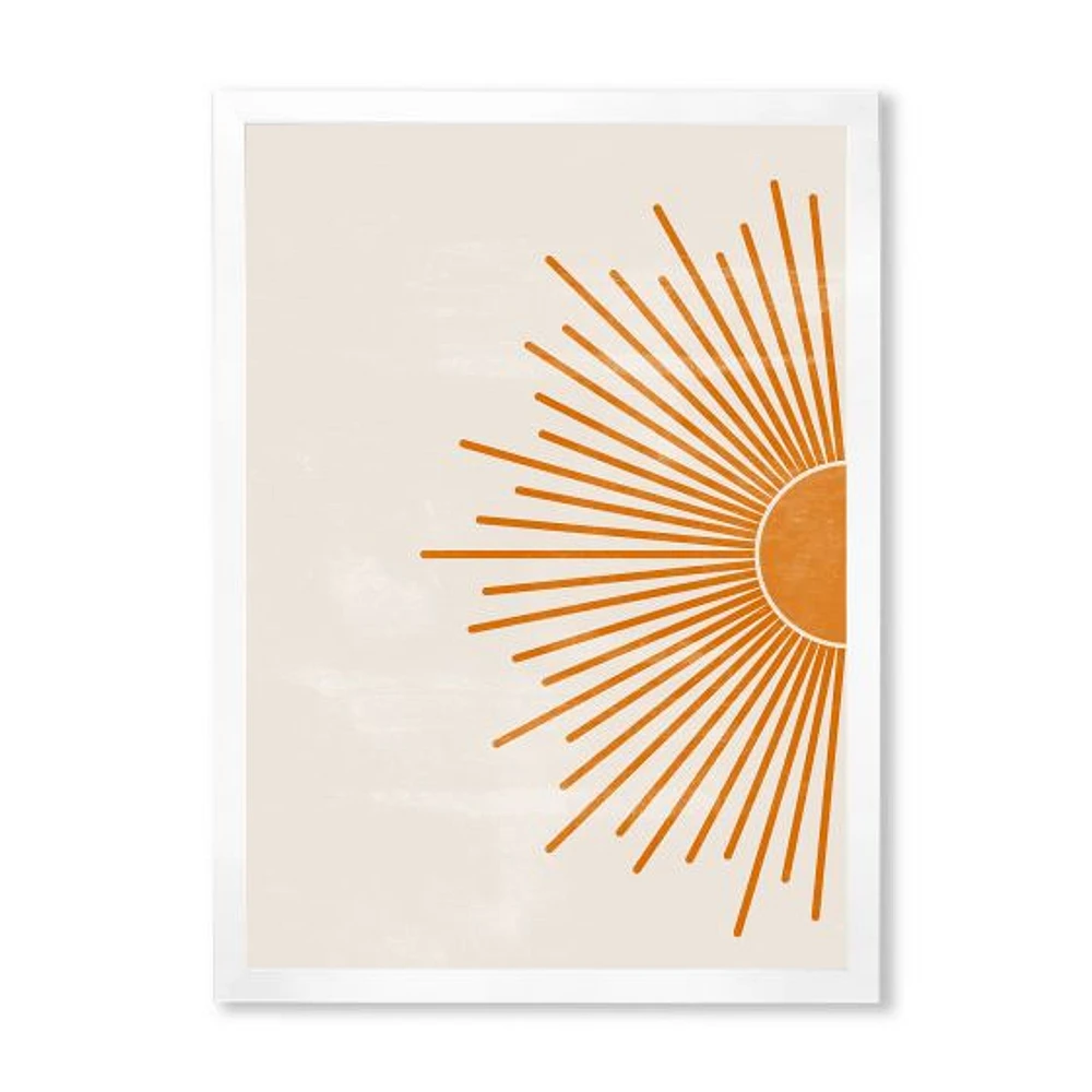 Orange Sun Print I  Canvas Wall Art