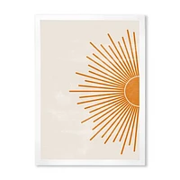 Orange Sun Print I  Canvas Wall Art