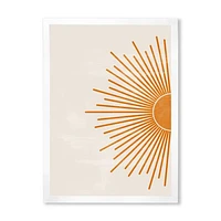 Orange Sun Print I  Canvas Wall Art