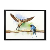 Two Barn Swallows Birds  Wall Art