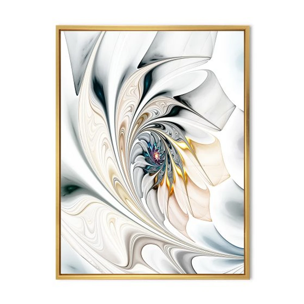 White Stained Glass Wall Art Canvas