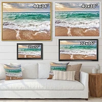 Crystal Clear Blue Foaming Waves  Canvas Wall Art