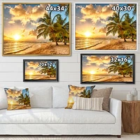 Gorgeous Beach of Island Barbados  Canvas Wall Art Print