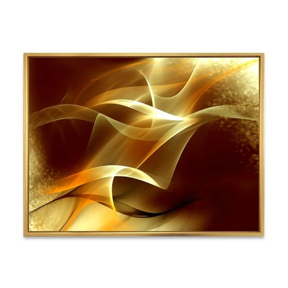 Light Yellow Abstract Fractal Design Canvas Art