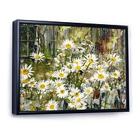 Daisies Flowers Under the Window  Wall Art