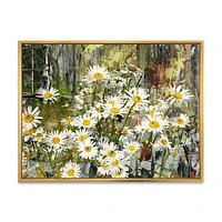 Daisies Flowers Under the Window  Wall Art