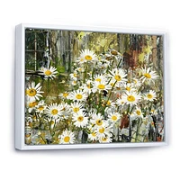 Daisies Flowers Under the Window  Wall Art