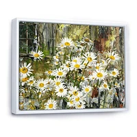Daisies Flowers Under the Window  Wall Art