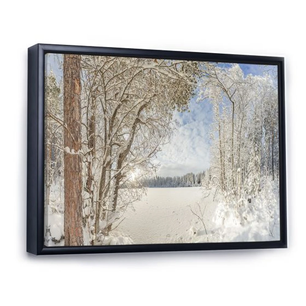 Toile « Lake Winter Woods »