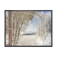 Toile « Lake Winter Woods »