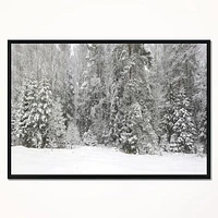 Foggy Winter Forest Panorama  Wall Art